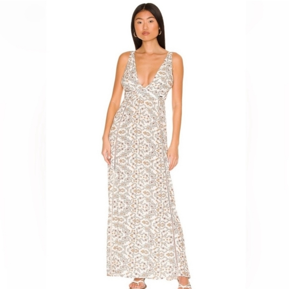 Maaji Cream Floral Print Maxi